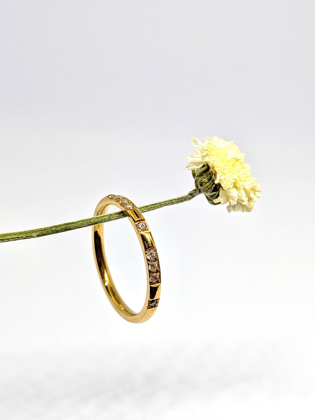 Delicate studded ring