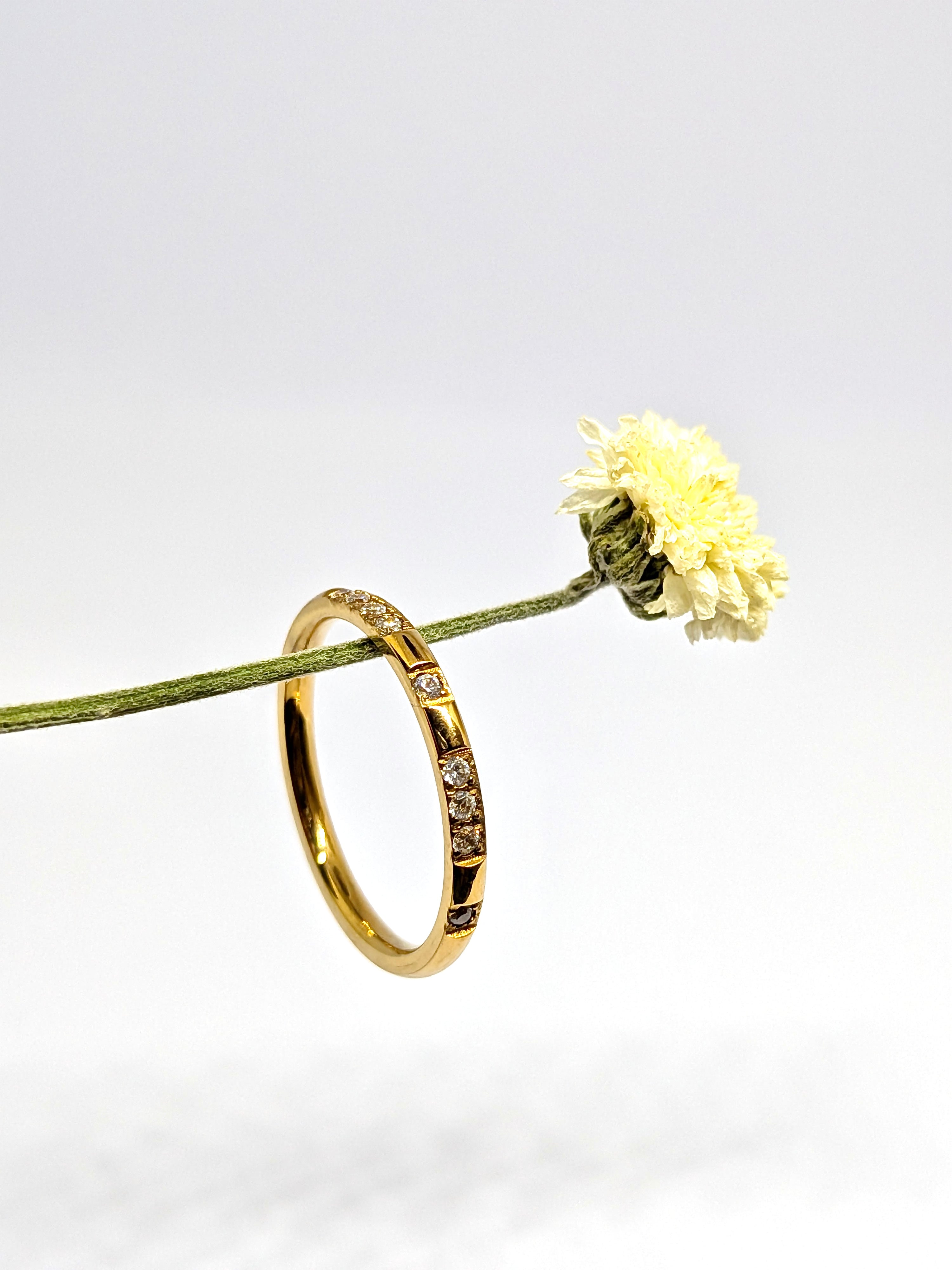 Delicate studded ring