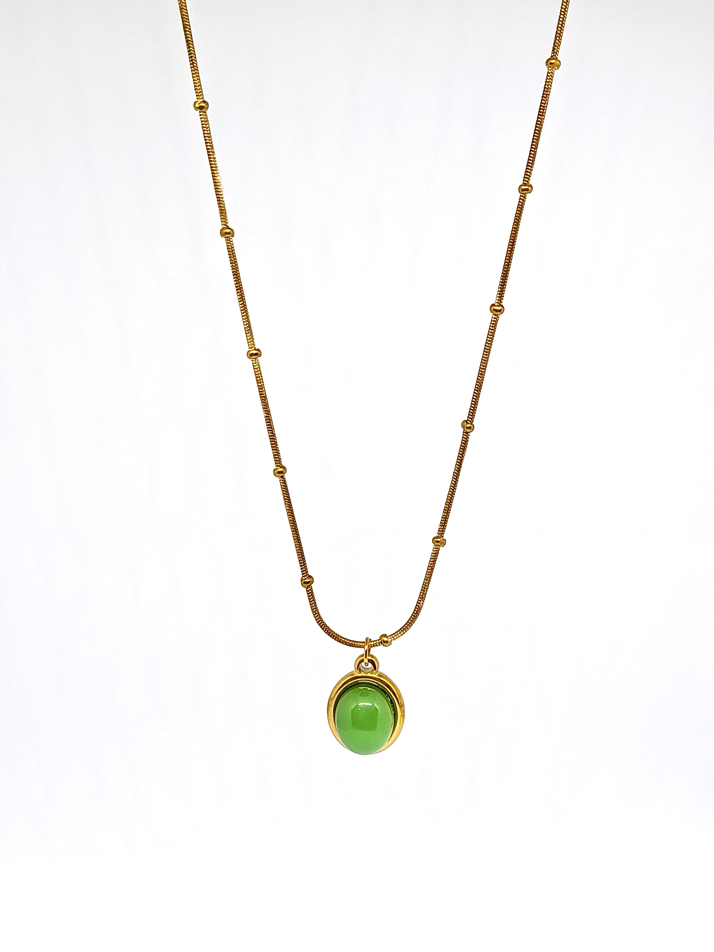 Green stone pendant