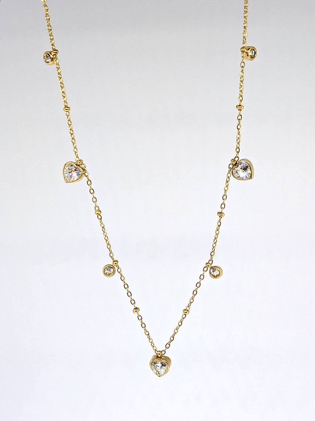 Heart diamonds necklace