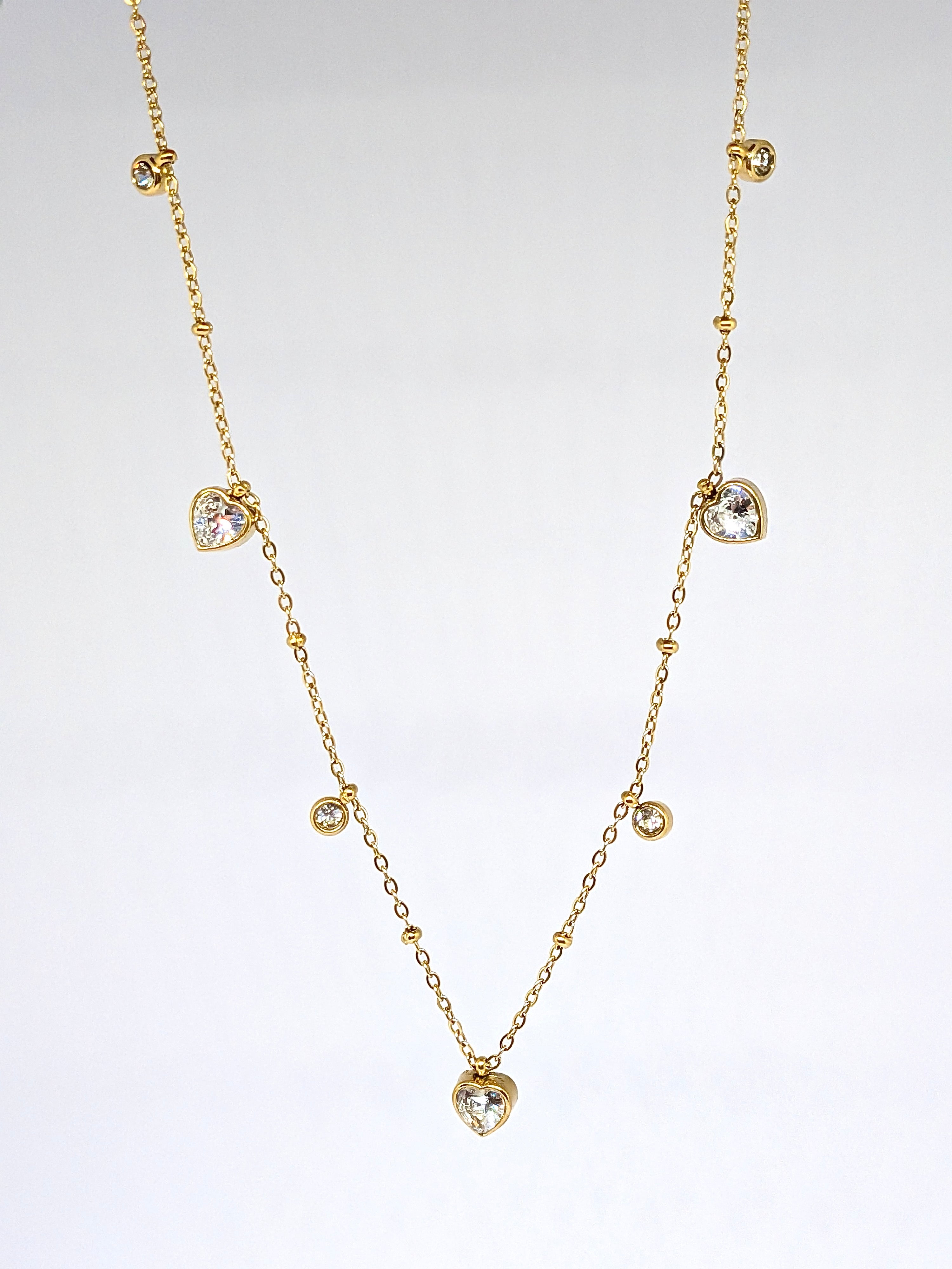 Heart diamonds necklace