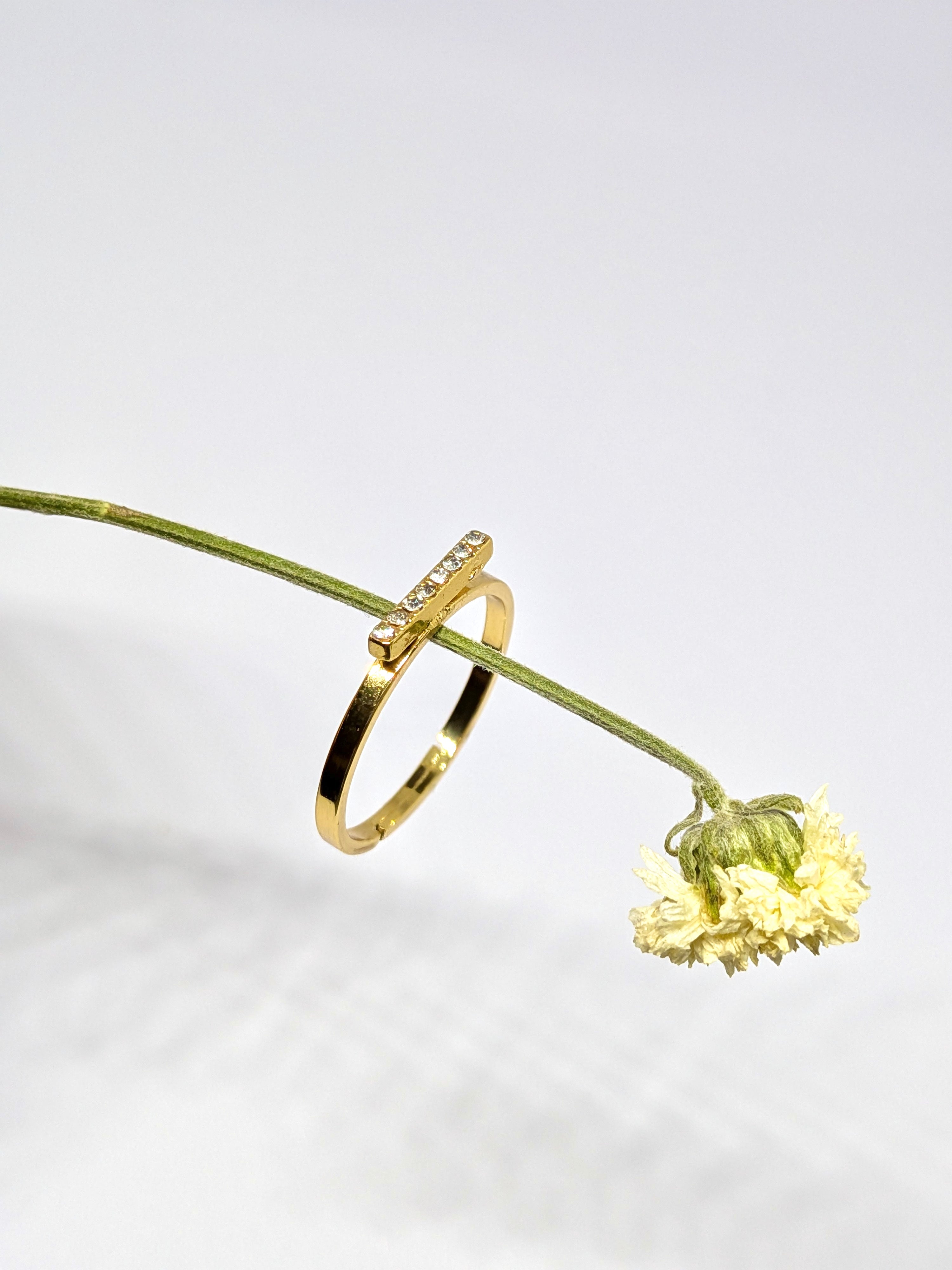 Studded bar ring