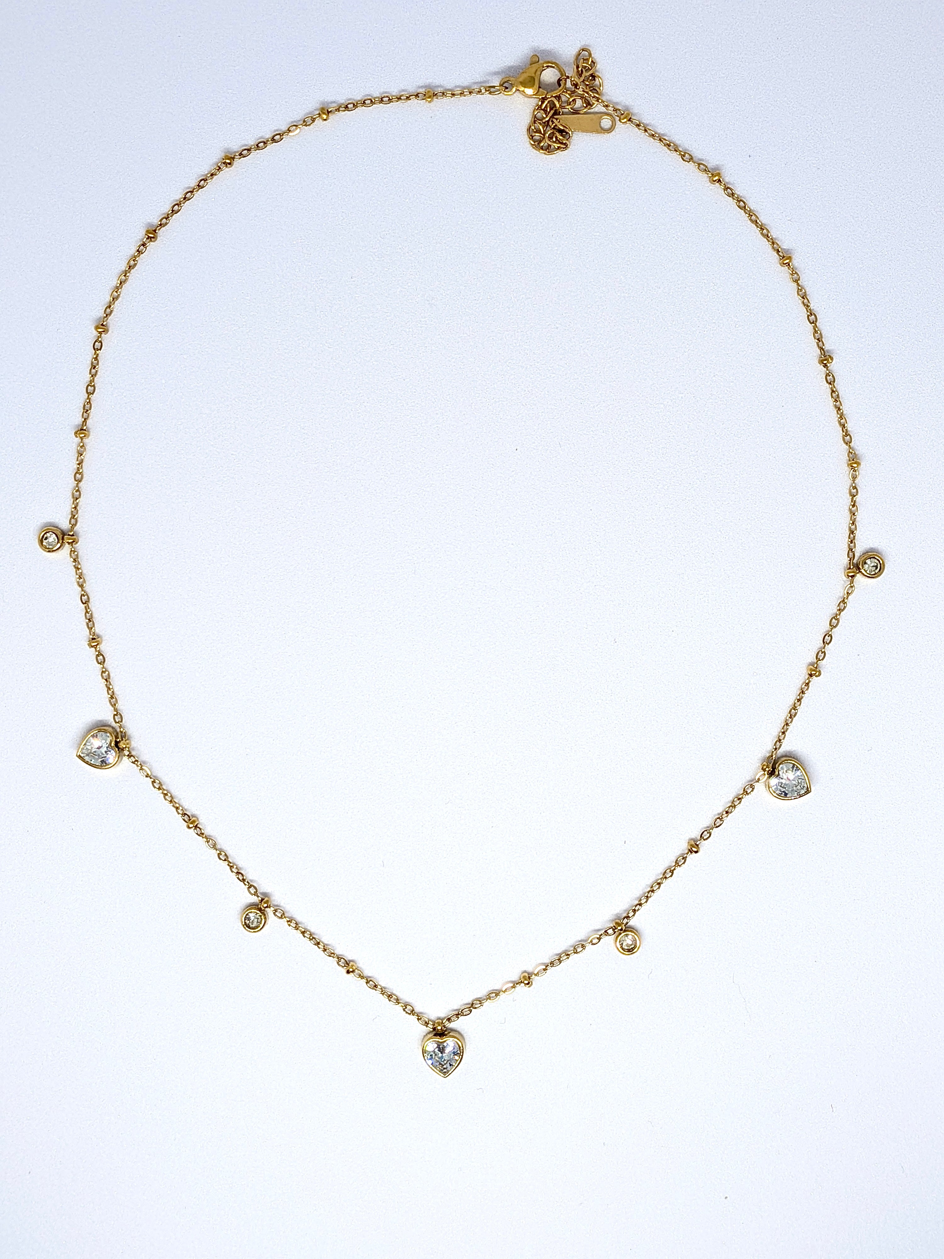 Heart diamonds necklace