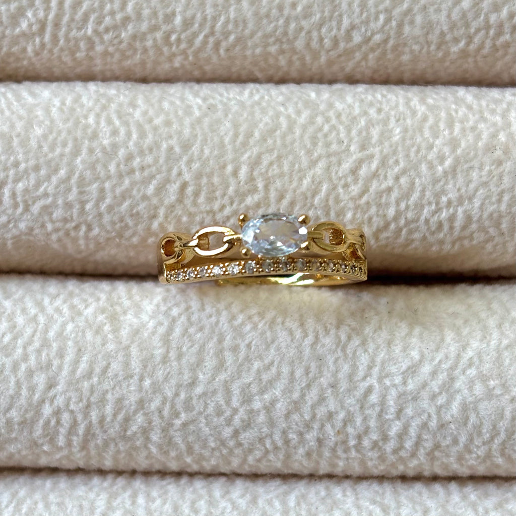 Double layer studded chain ring
