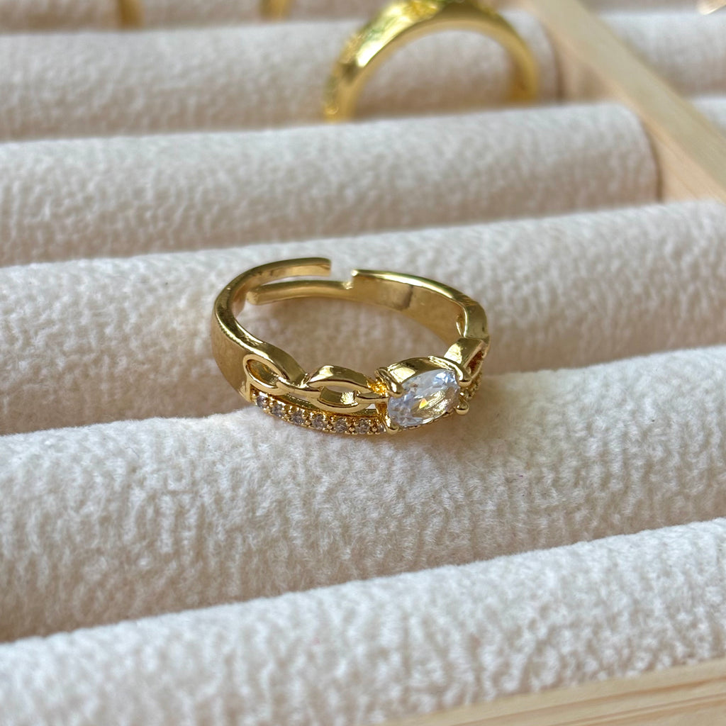 Double layer studded chain ring