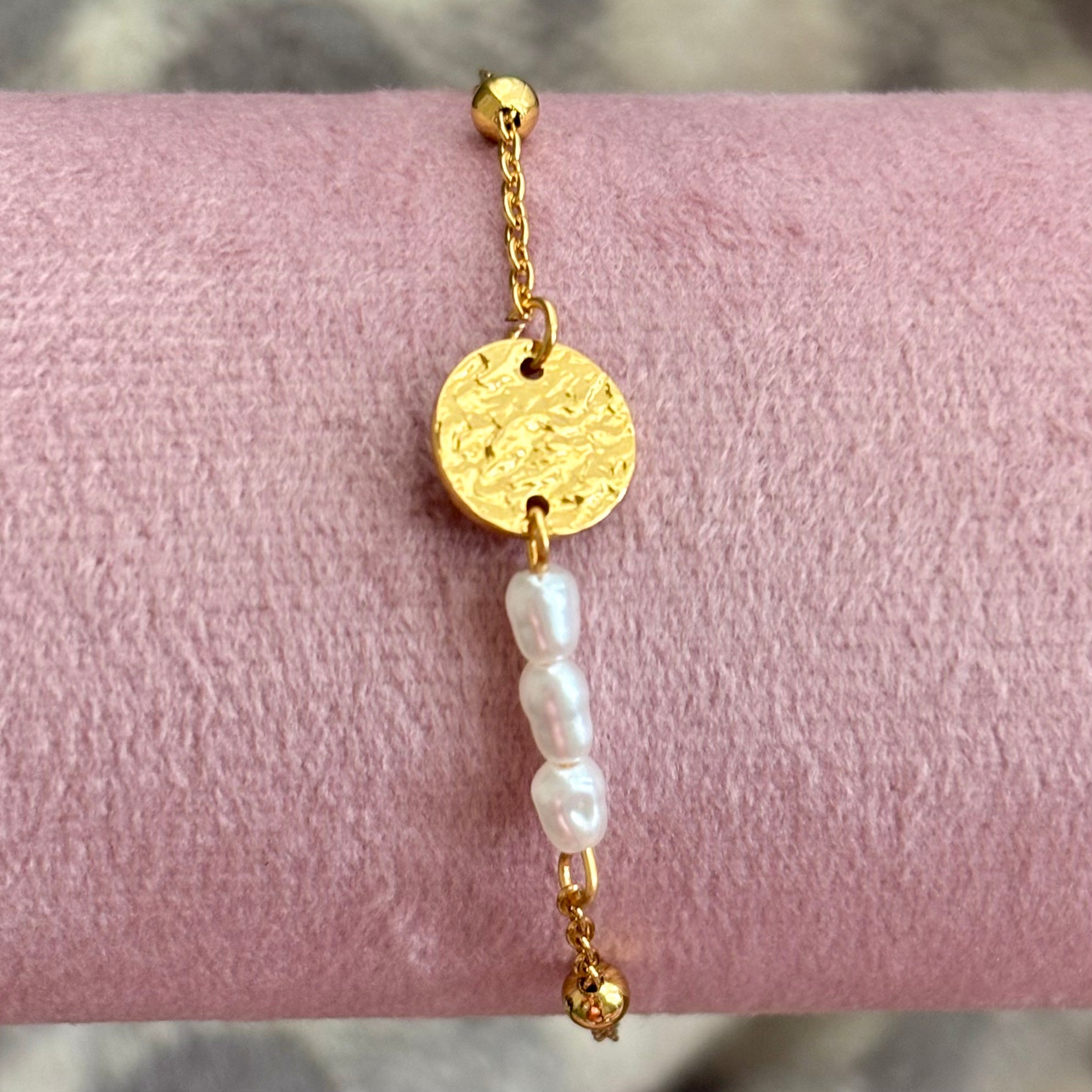 Coin beads chain bracelet