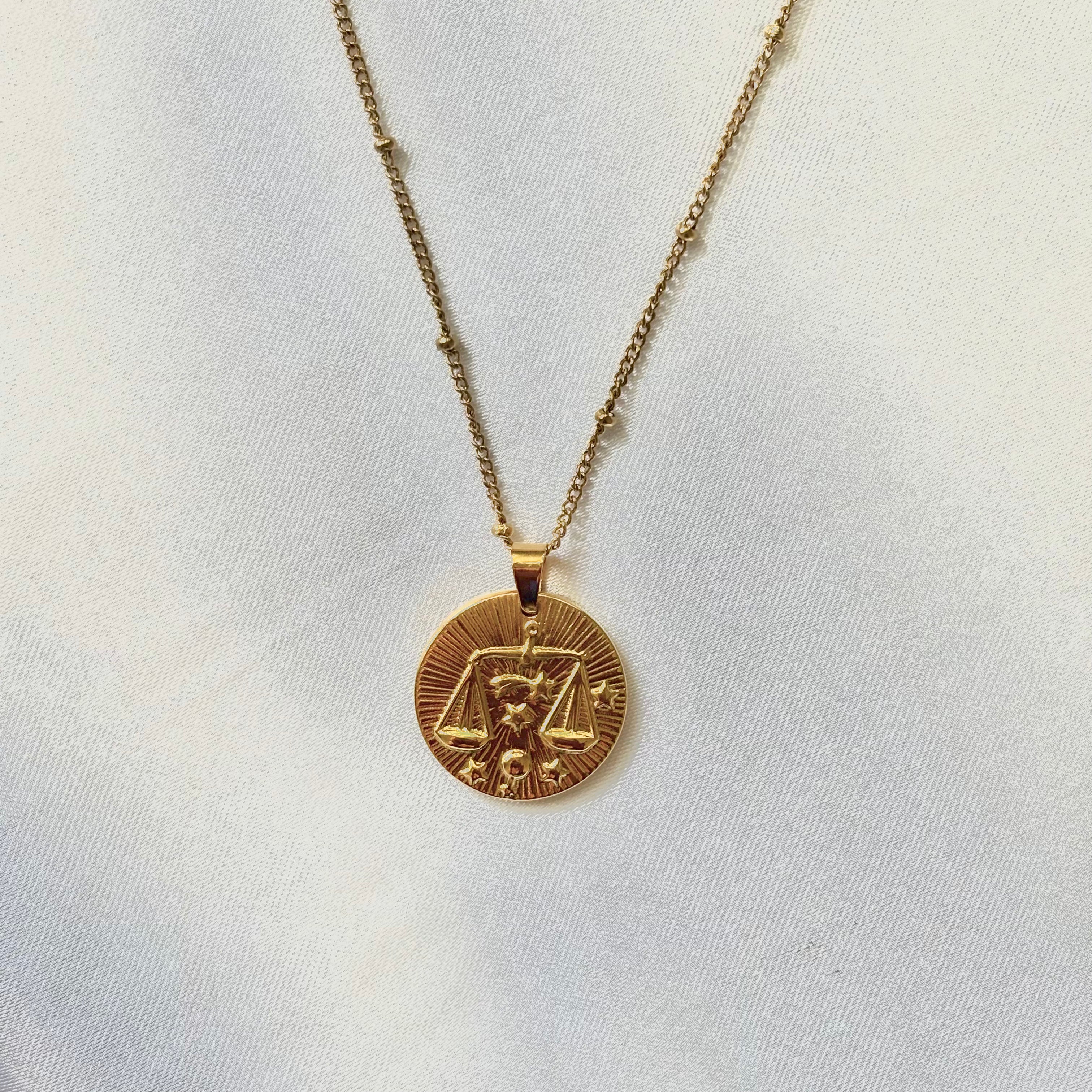 Libra zodiac pendant