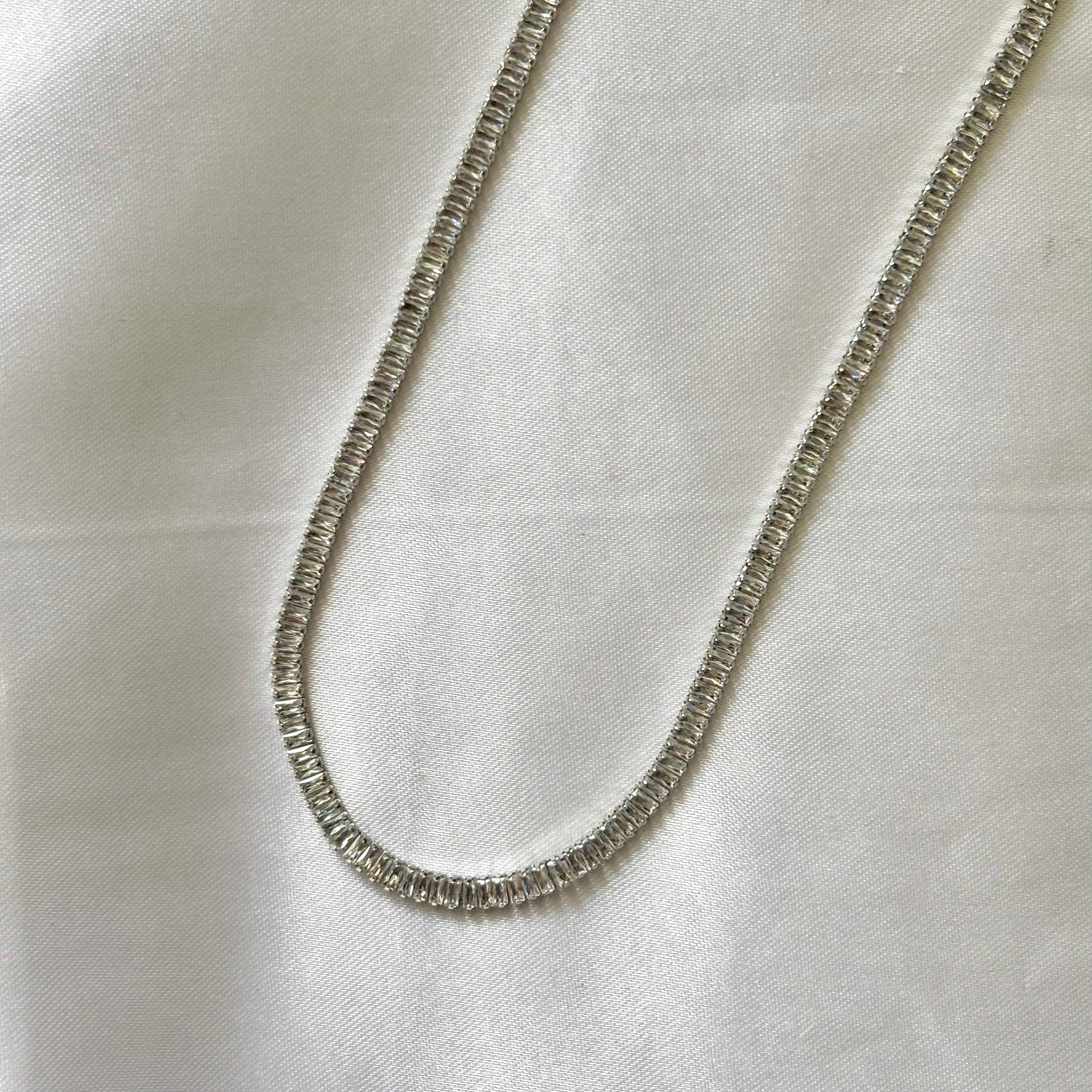 Rhinestones tennis neckpiece