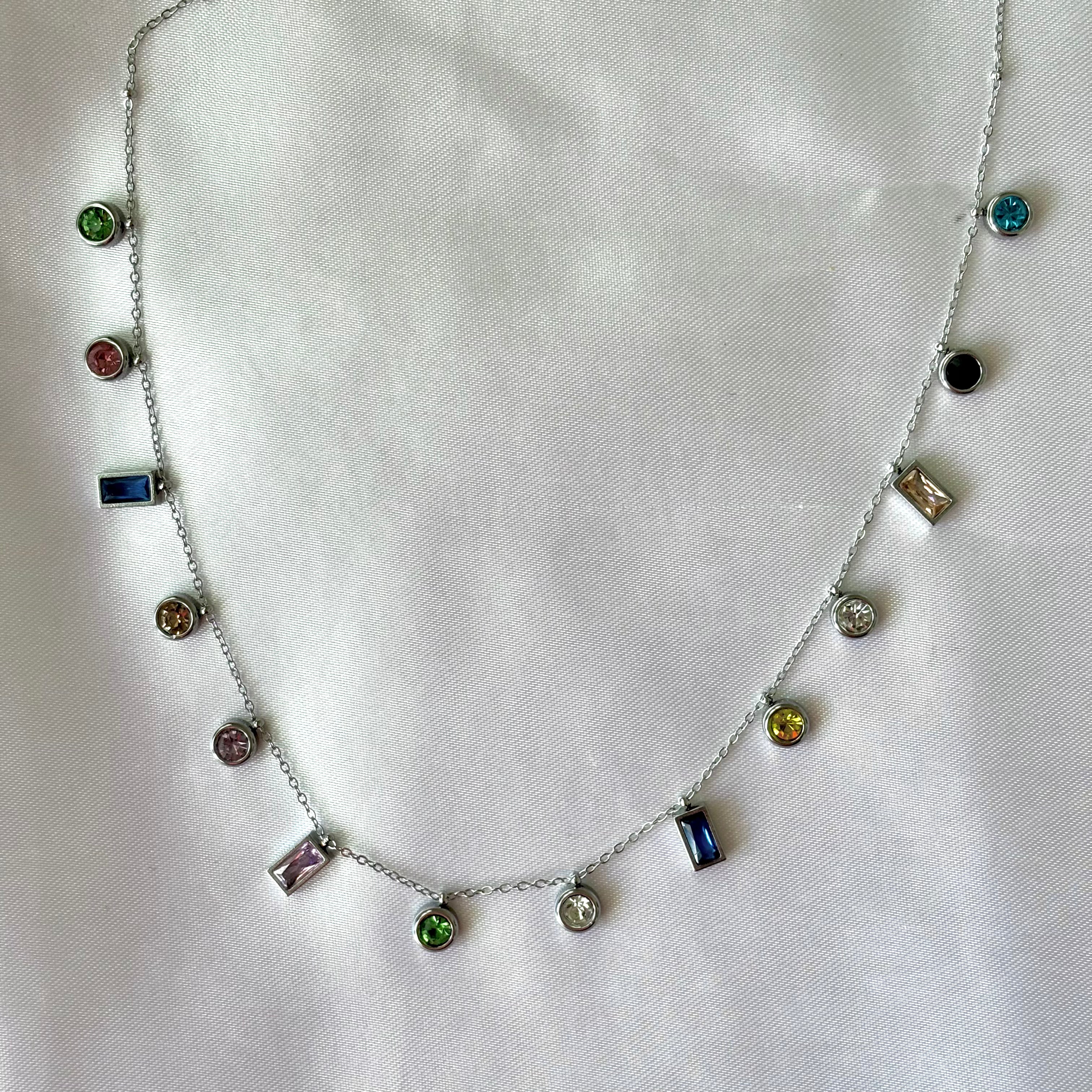 Colorful charms necklace