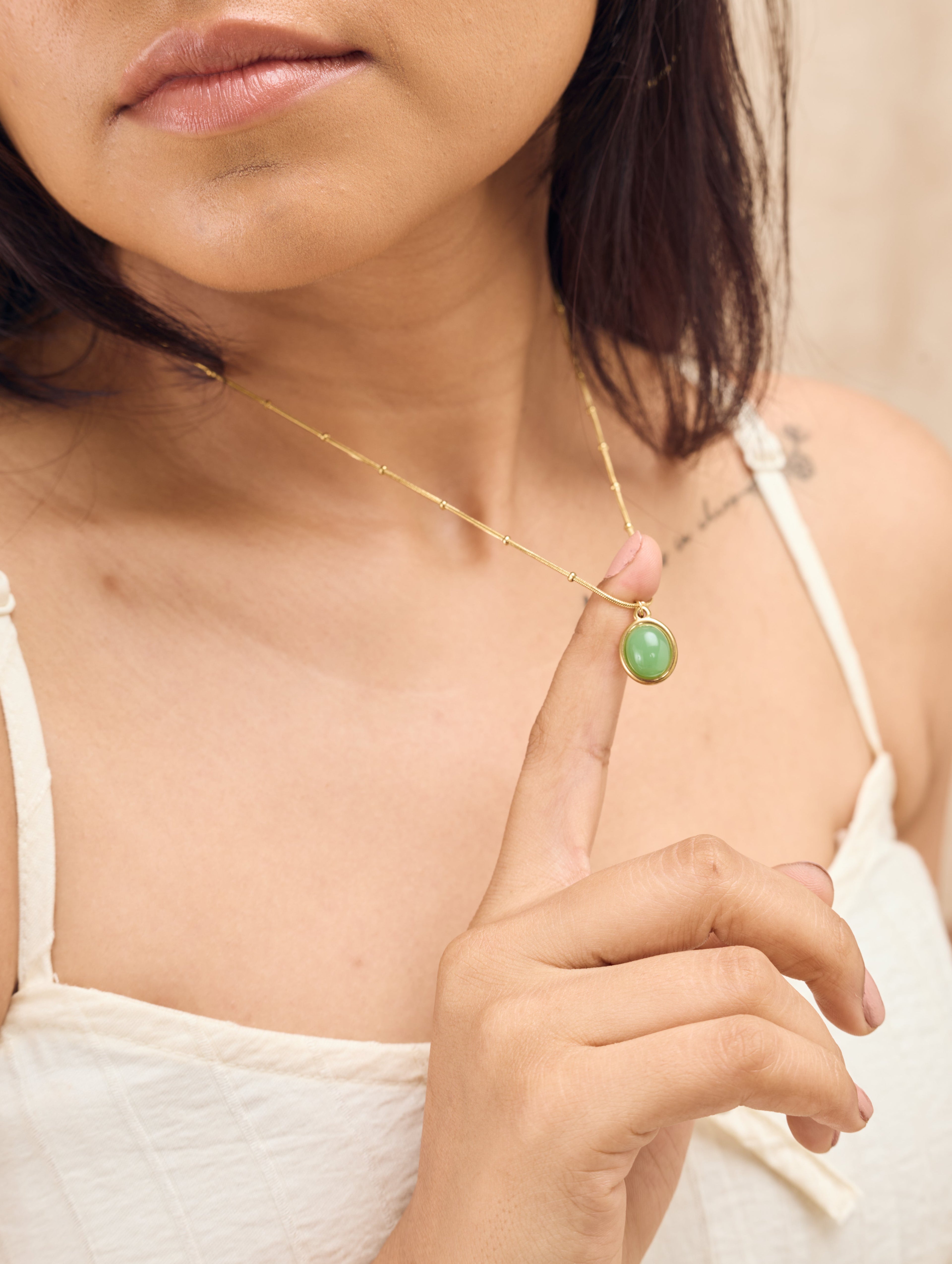 Green stone pendant
