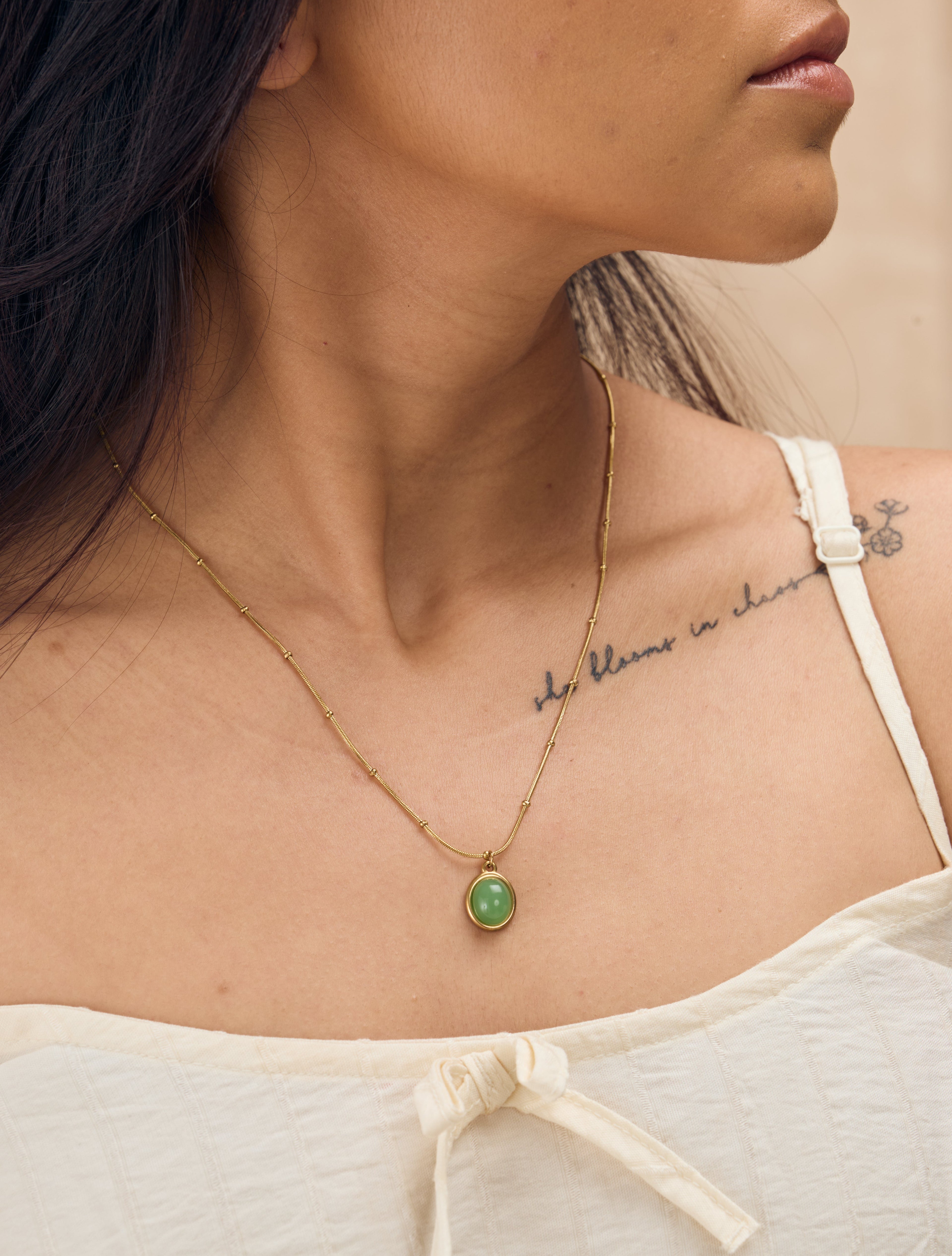 Green stone pendant